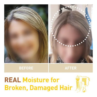 Hair transfomation! Abby™ Oil turns hair silky and soft.